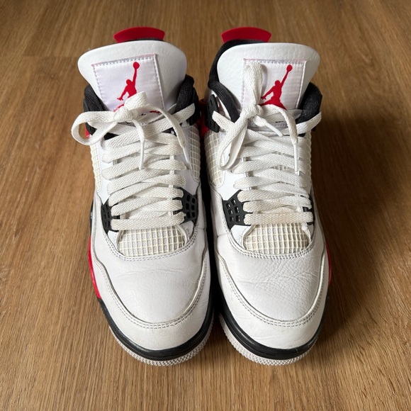 Air Jordan 4 Retro Red Cement Sneakers - Size 8 - Picture 3 of 10